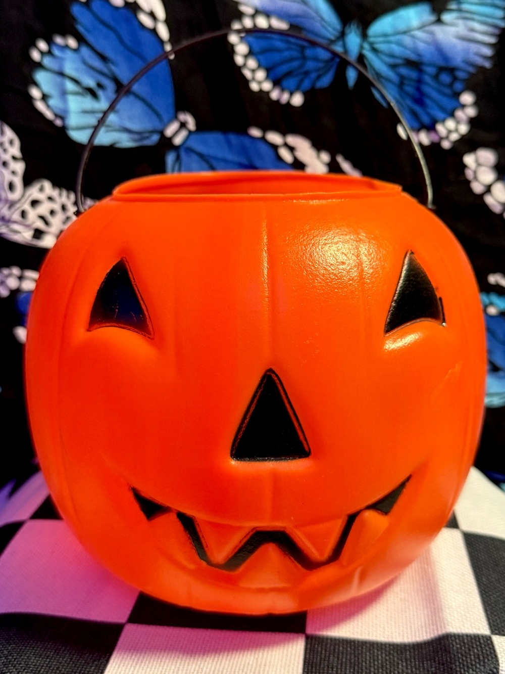 Vintage General Foam Orange Halloween Jack O Lantern Blow Mold